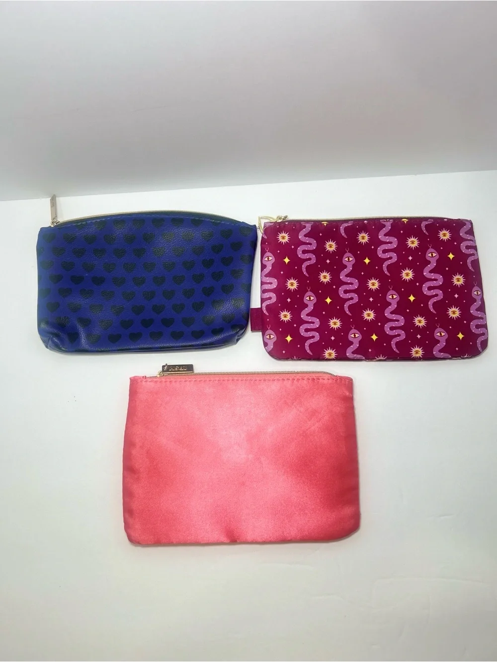 Ipsy Glam Bag Lot of 6 New Empty Make Up Bags Variety Zippered